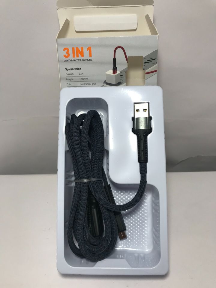 Cable LDNIO LC93 3 en 1 3.4A (V8 - IPH - Tipo C) - Imagen 2